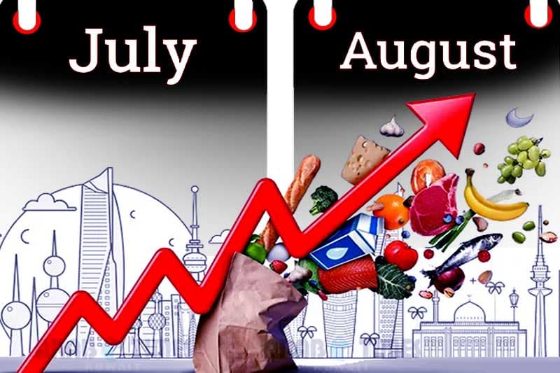 ජූලි මාසයට සාපේක්ෂව අගෝස්තු මාසයේදී උද්ධමනය ඉහළට