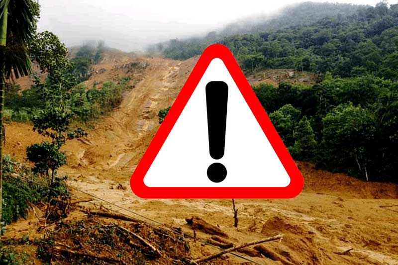 දිස්ත්රික්ක 4කට තවදුරටත් නායයෑම් රතු නිවේදන