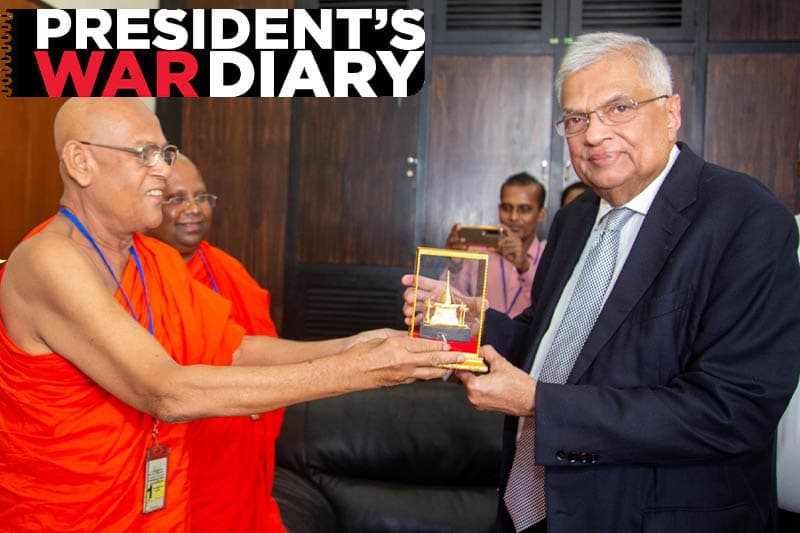 President's War Diary : ජනපති රනිල් මහමැතිවරණය පසෙකලා යි