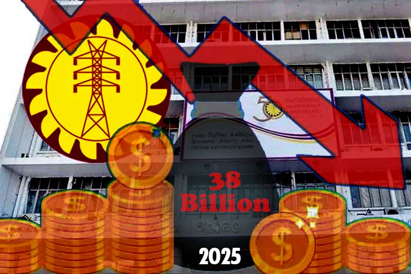 පසුගිය වසරේ විදුලිබල මණ්ඩලයට රුපියල් බිලියන 38කට අධික පාඩුවක්