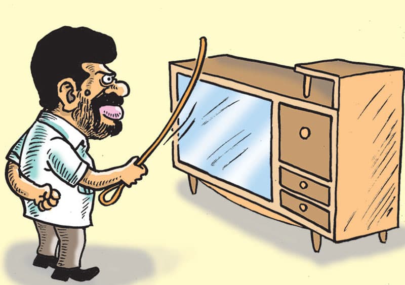 කෝටුව අතට ගනී