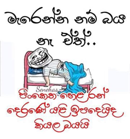 මැරෙන්න නම් බය නැ... එත්...