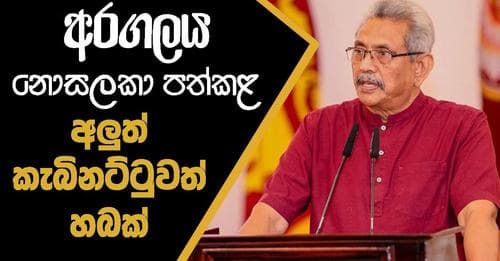 අරගලය නොසලකා පත්කළ අලුත් කැබිනට්ටුවත් හබක් !