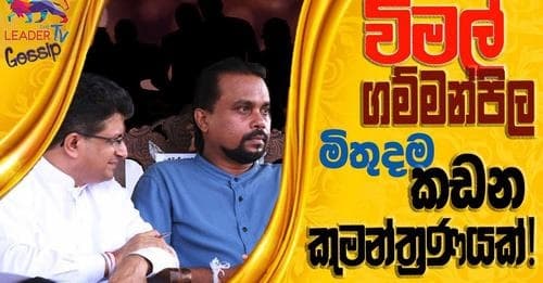 විමල්ට ගම්මන්පිලට එරෙහි කුමන්ත්රණයක්!