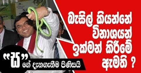 බැසිල් කියන්නෙ විනාශ කිරීමේ ඇමති !