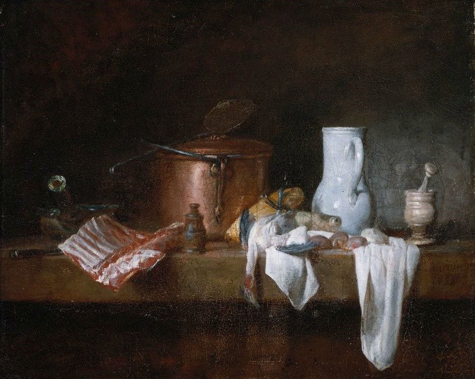The Kitchen Table Jean Baptiste Simeon Chardin Oil Painting