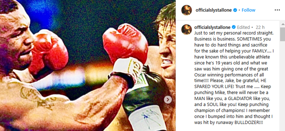 sylvester stallone instagram mike tyson