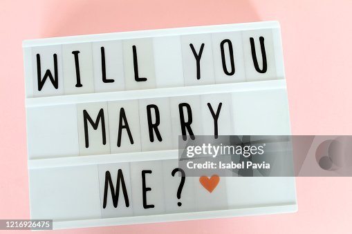 WILL YOU MARRY ME message
