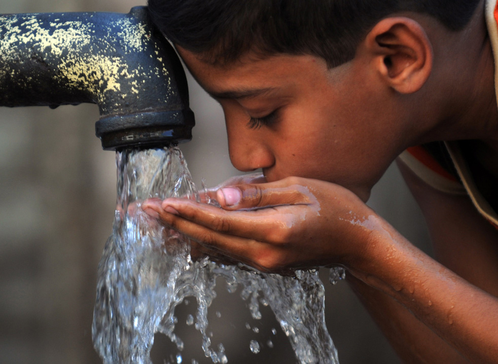 drinking water