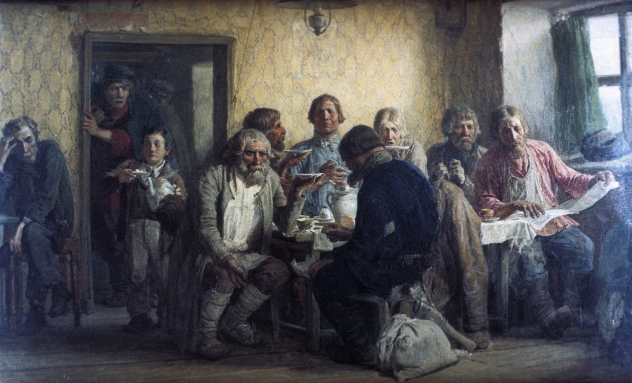  Tea Drinking in a Tavern 1874 Oil on Canvas Painting by Vict MeisterDrucke 636131