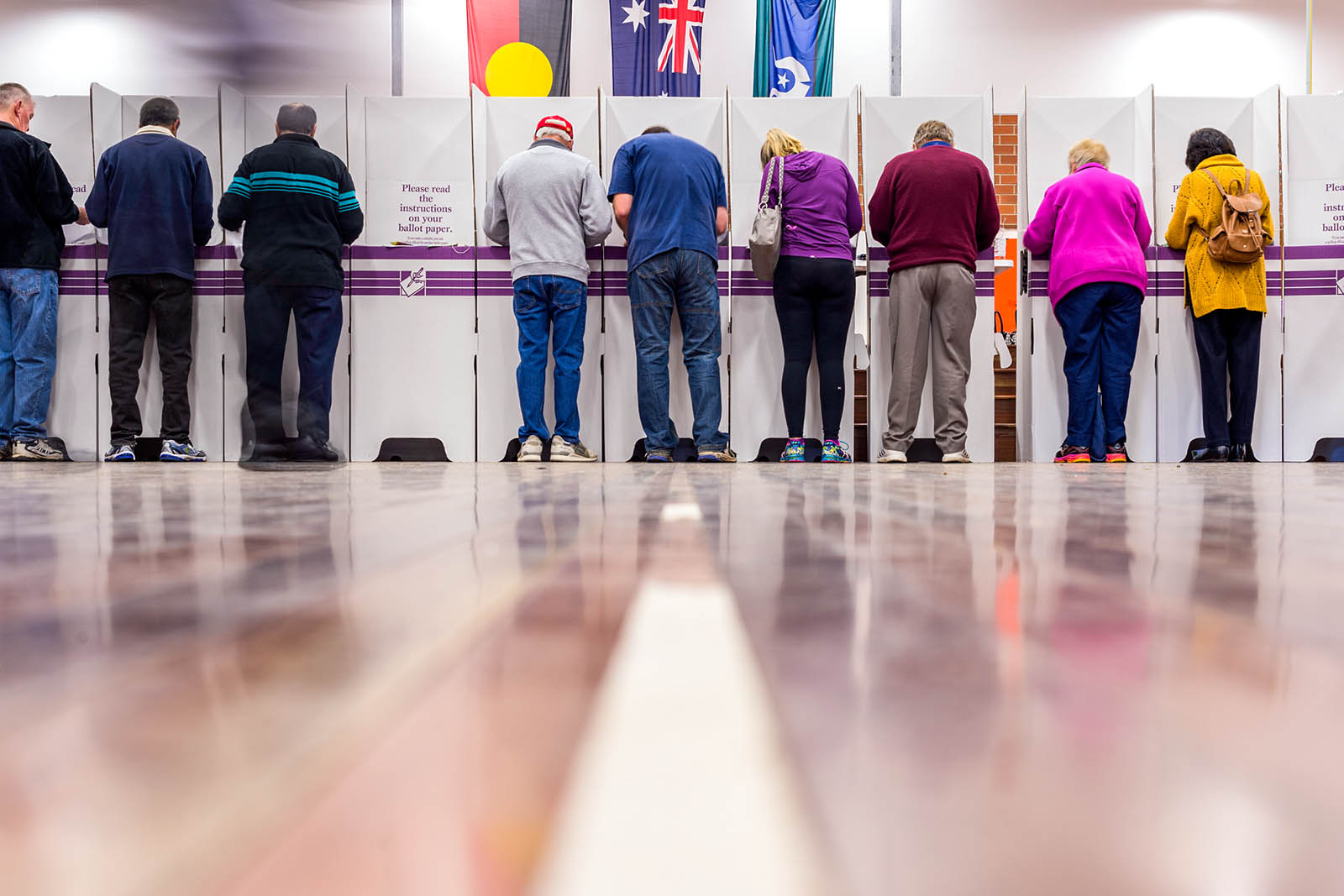 QUEANBEYAN, AUSTRALIA - JULY 02:  A view of voters in the electorate of Eden-Monaro on July 2, 2016 in Canberra, Australia. Voters head to the polls today to elect the 45th parliament of Australia.  (Photo by Martin Ollman/Getty Images)