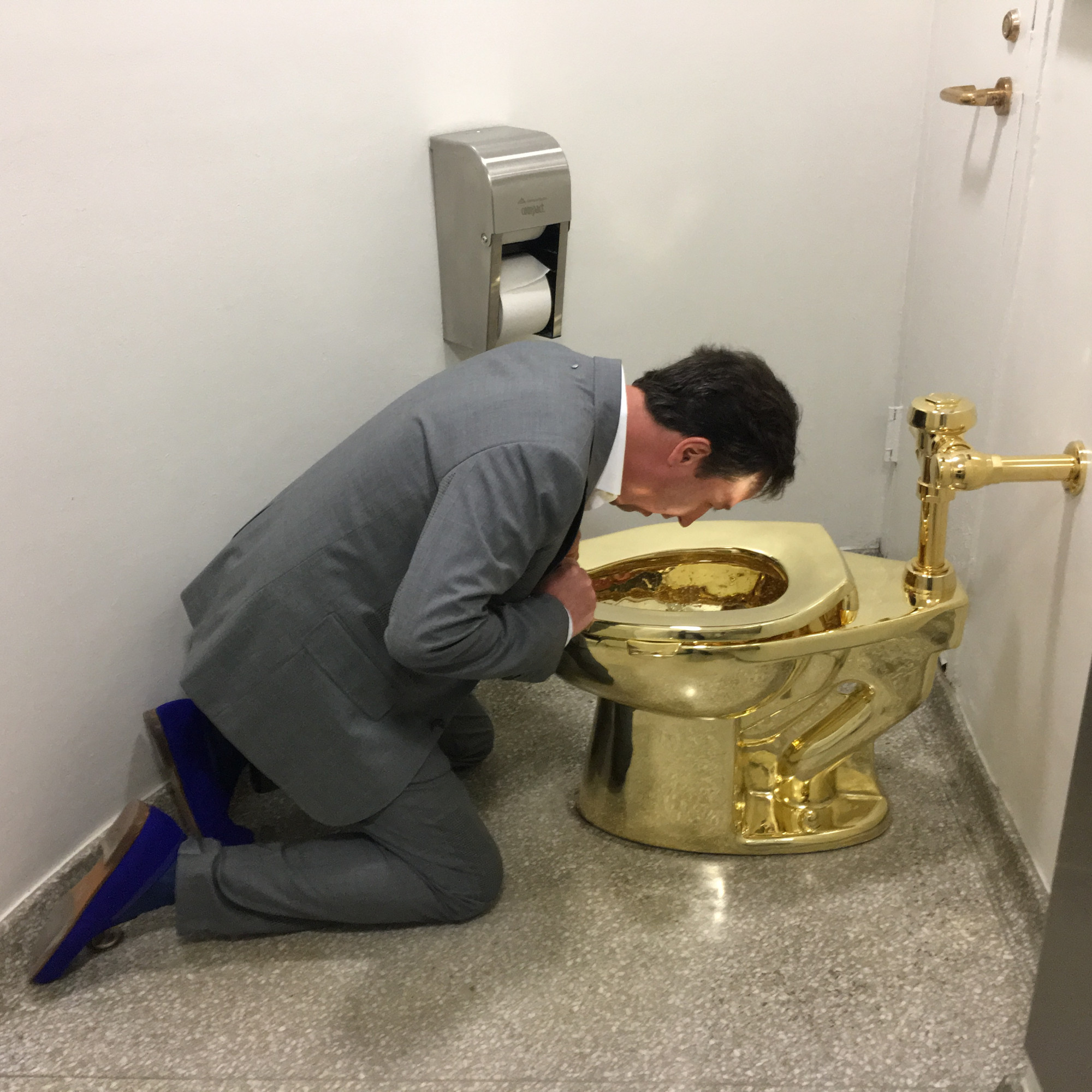 Maurizio Cattelan Installation view America Solomon R. Guggenheim Museum 2016 2017