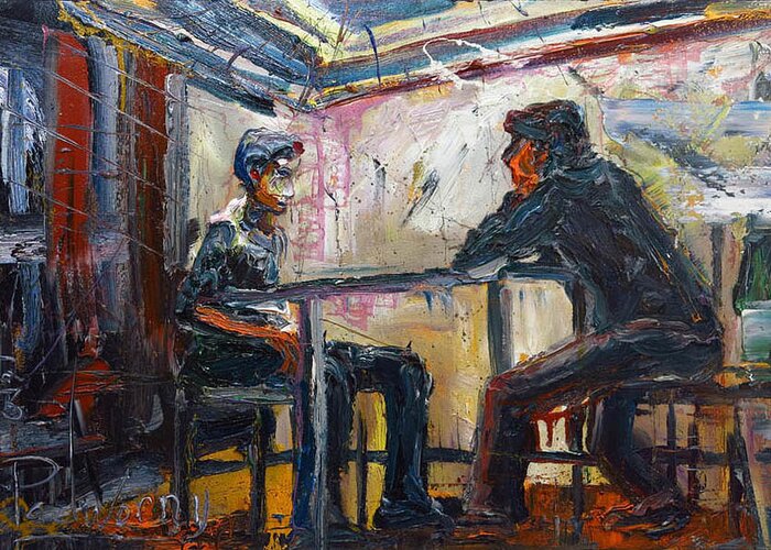 orignal oil painting portrait strange fine art impressionist art oil painting masterpiece david padworny