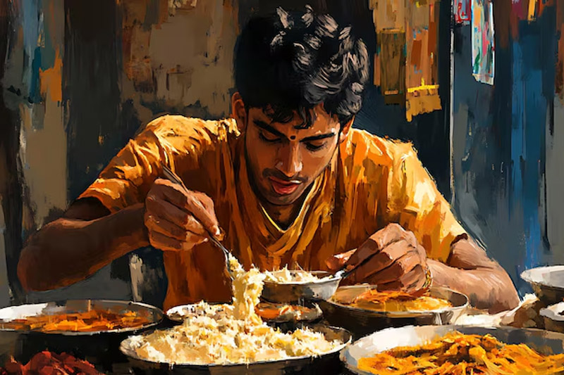 man eating 250426