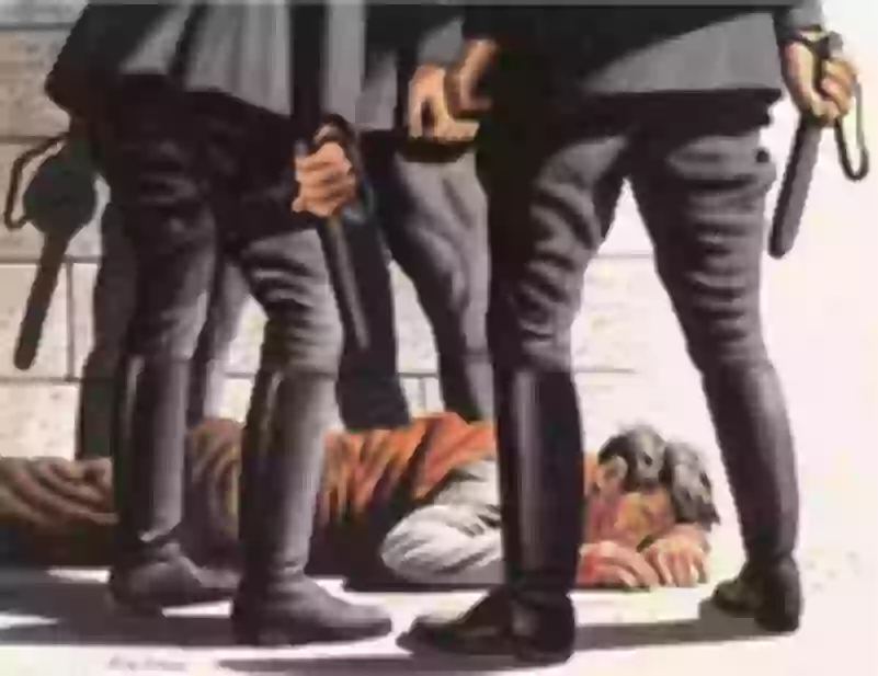 police beaten