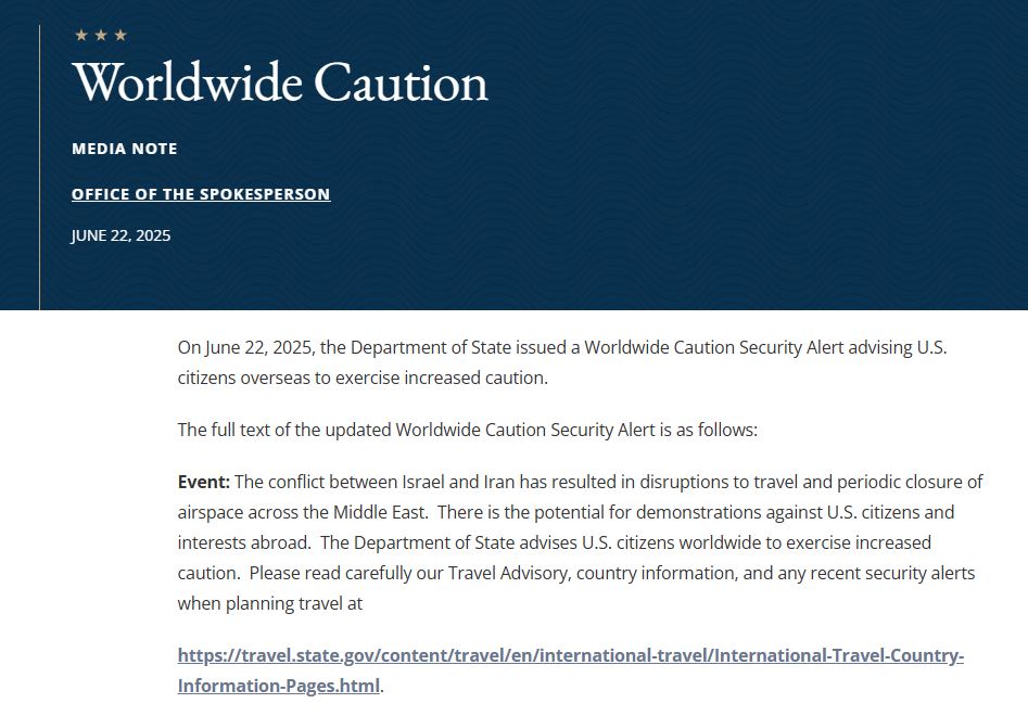 world caution