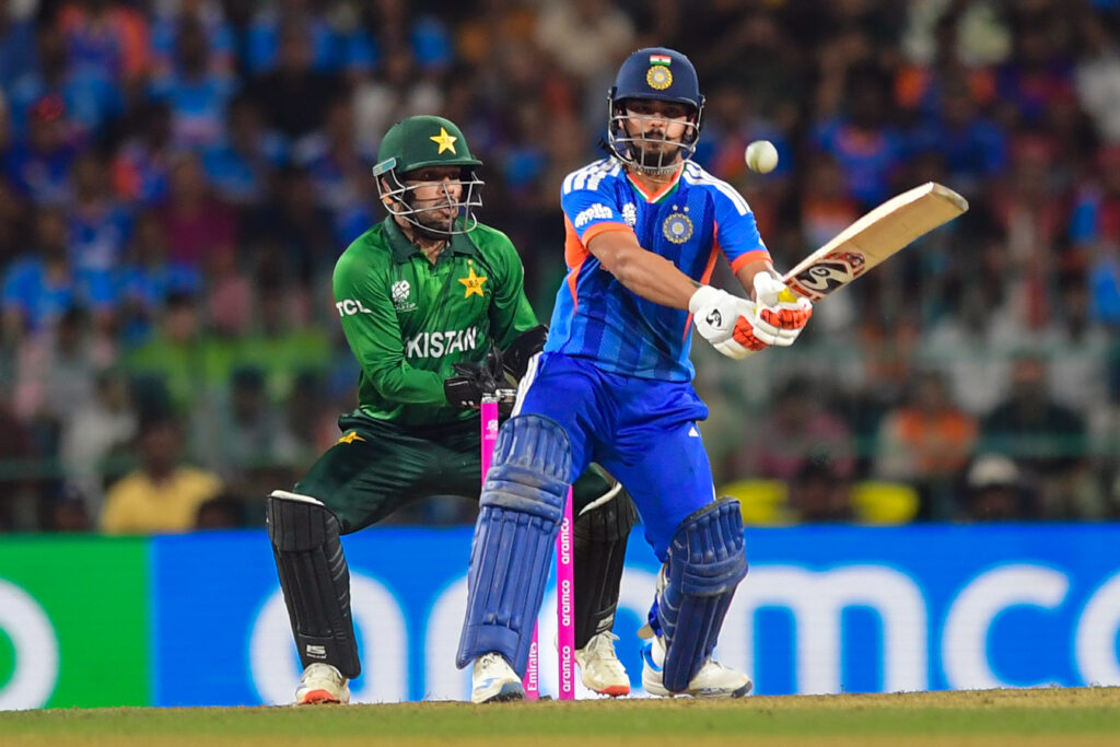 Colombo [Sri Lanka], Feb 15 (ANI): India's Ishan Kishan plays a shot during the ICC Men's T20 World Cup 2026 match against Pakistan, at R.Premadasa Stadium in Colombo on Sunday. (ANI Photo)