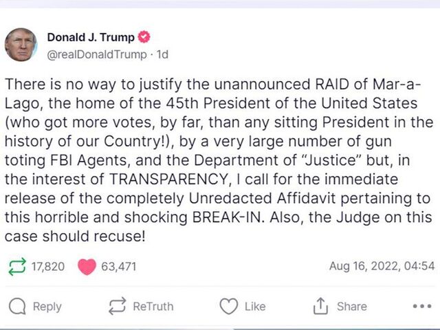 trump truth social