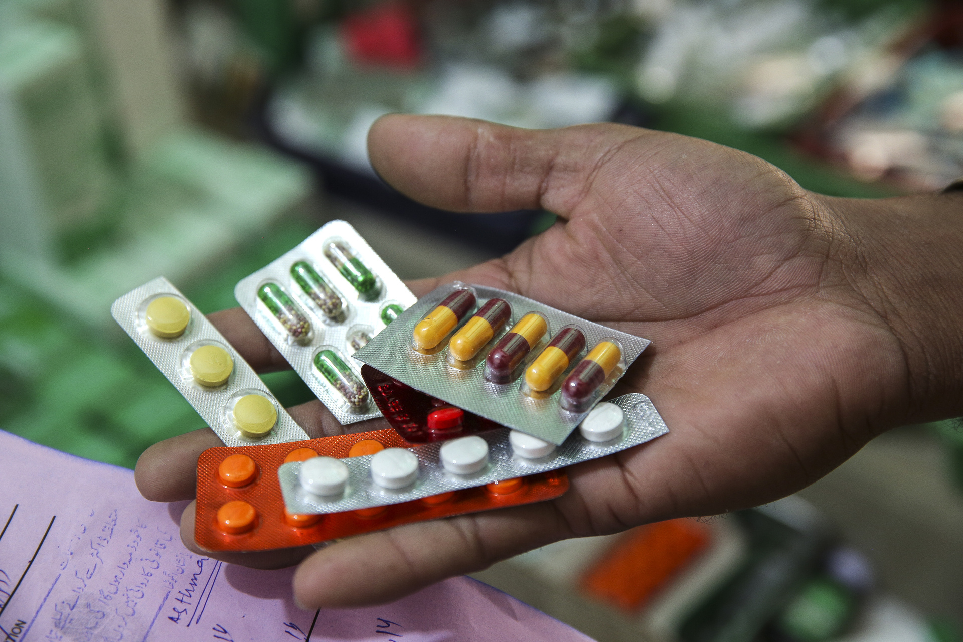 Health facilities in Pakistan Free medicines stock at drug store for the patients in district headquarters hospital (DHQ) Kasur.