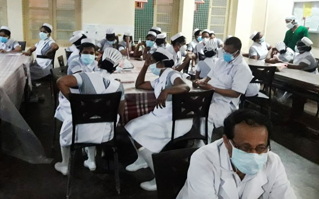 Health workers on token strike 2