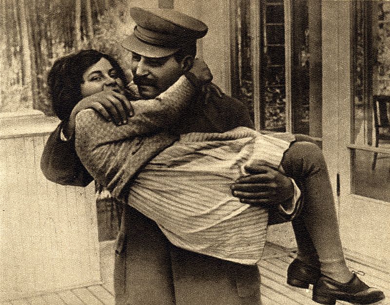 Joseph Stalin with daughter Svetlana 1935