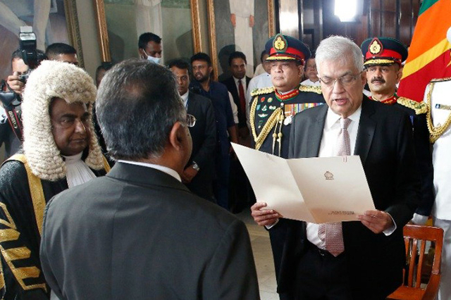 1658404469 Ranil Wickremesinghe sworn in as new President of Sri Lanka L