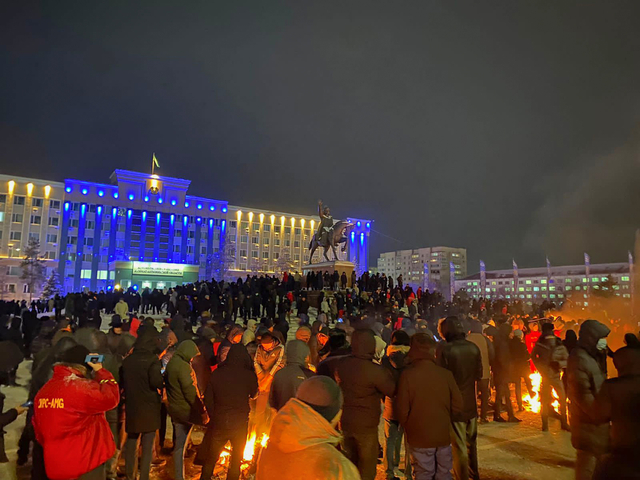 2022 Kazakhstan protests Aqtobe January 4 01
