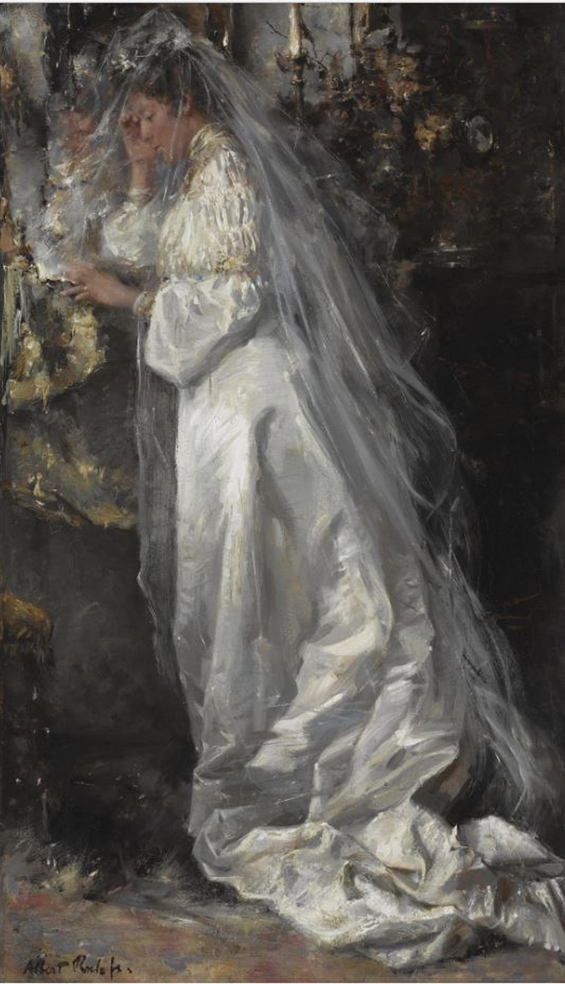 The Bride Albert Roelofs Oil Painting